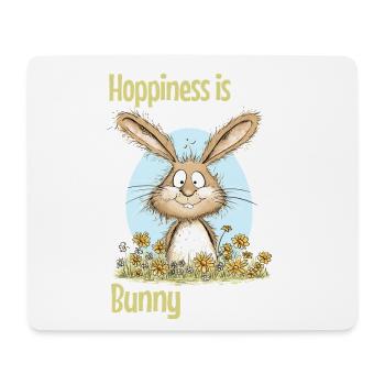 Bunny Easter Motif Saying Spring - Mouse Pad (horizontal) - white - Front