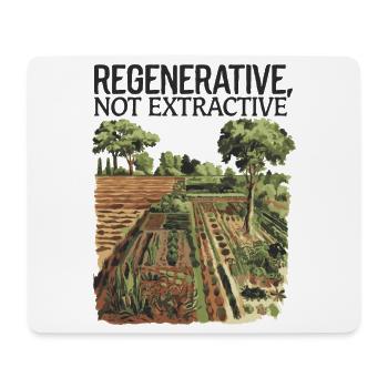 Régénératrice, pas extractive - Agriculture durable - Tapis de souris (format paysage) - blanc - Devant