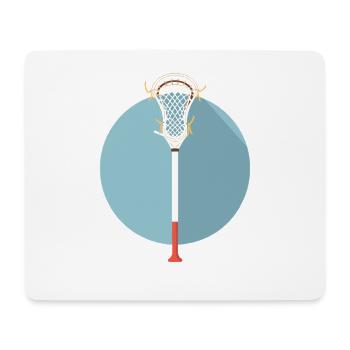 Lacrosse Stick Graphic - Mouse Pad (horizontal) - white - Front
