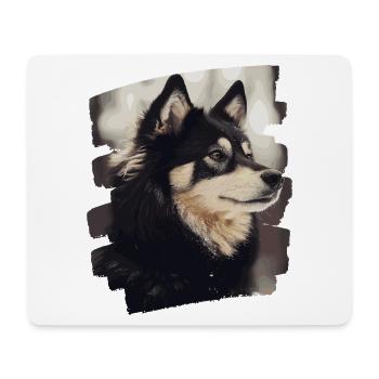 Finnish Lapphund - Mouse Pad (horizontal) - white - Front