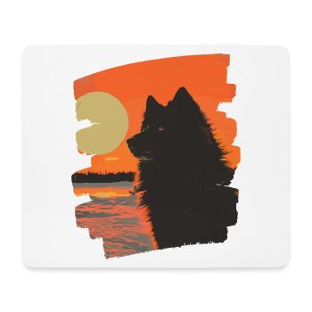 Finnish Lapphund - Mouse Pad (horizontal) - white - Front