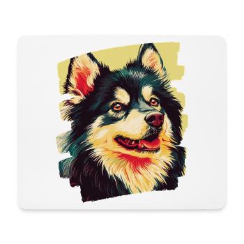 Finnish Lapphund - Mouse Pad (horizontal) - white - Front