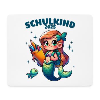 Schulkind 2025 Meerjungfrau Mädchen Einschulung - Mousepad (Querformat) - Weiß - Vorne