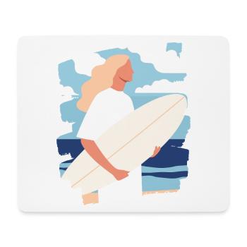 Surfer - Mousepad (Querformat) - Weiß - Vorne