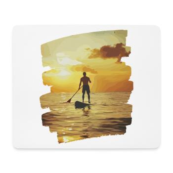 Stand-up-paddle SUP - Mousepad (Querformat) - Weiß - Vorne