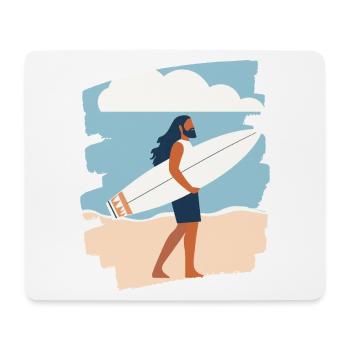 Surfer - Mousepad (Querformat) - Weiß - Vorne