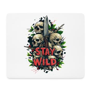 Stay Wild Knife Knife Life Motto - Mouse Pad (horizontal) - white - Front