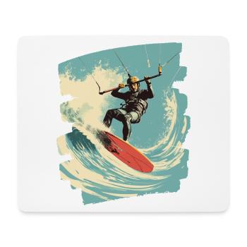 Kitesurfer - Mousepad (Querformat) - Weiß - Vorne