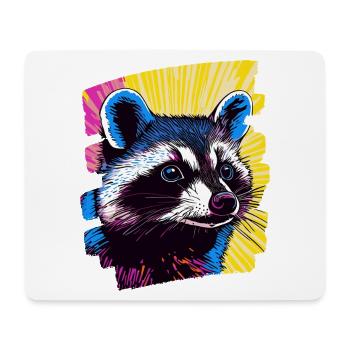 Raccoon - Mouse Pad (horizontal) - white - Front