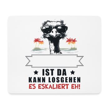 Es Eskaliert Eh! Strauß Name Personalisierbar - Mousepad (Querformat) - Weiß - Vorne