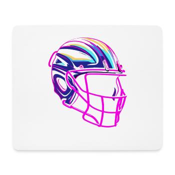 Casque de crosse Synthwave - Tapis de souris (format paysage) - blanc - Devant