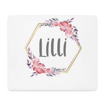 Lilli Fille Nom Cadeau Personnalisé - Tapis de souris (format paysage) - blanc - Devant