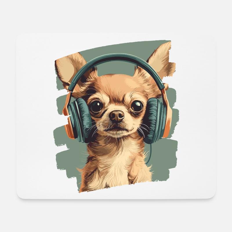 Chihuahua - Mousepad (Querformat) - Weiß