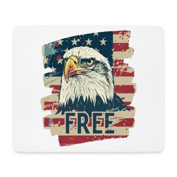 American flag with eagle - Mouse Pad (horizontal) - white - Front