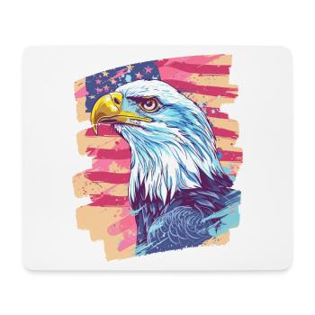 American flag with eagle - Mouse Pad (horizontal) - white - Front