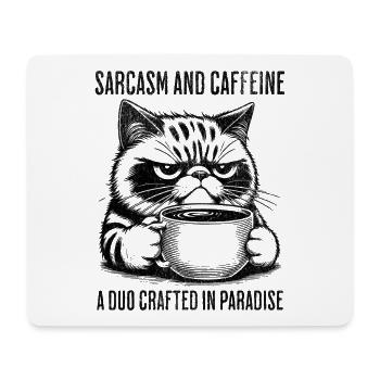 sarcasm and caffeine - Mouse Pad (horizontal) - white - Front