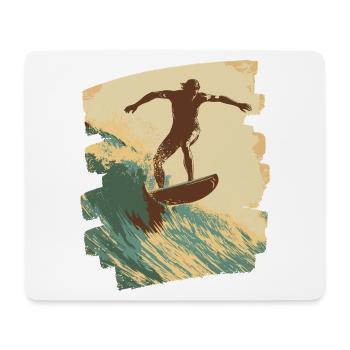 Surfer - Mousepad (Querformat) - Weiß - Vorne