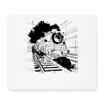 Zug - Mousepad (Querformat) - Weiß - Vorne