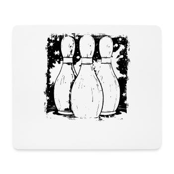 Bowling Pins Zeichnung - Mousepad (Querformat) - Weiß - Vorne