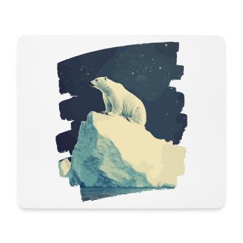 Eisbär - Mousepad (Querformat) - Weiß - Vorne