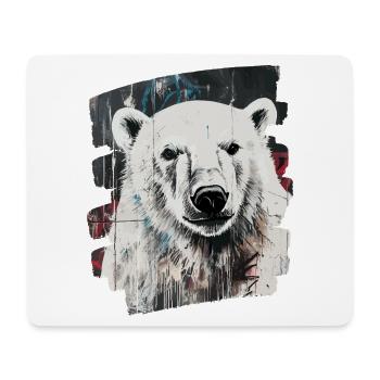 Eisbär - Mousepad (Querformat) - Weiß - Vorne