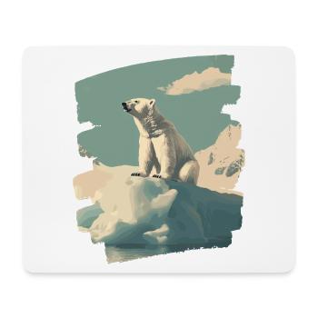 Eisbär - Mousepad (Querformat) - Weiß - Vorne