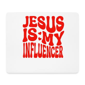 Jesus Ist mein Influencer - Christlicher Glaube - Mousepad (Querformat) - Weiß - Vorne