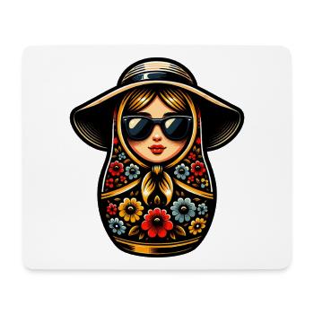 Fille russe ! Matriochka Russe pour Russes - Tapis de souris (format paysage) - blanc - Devant