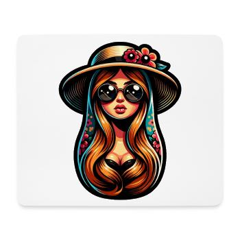 Fille russe ! Matriochka Russe pour Russes - Tapis de souris (format paysage) - blanc - Devant