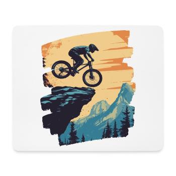 Mountain bikers Downhill Mountains Cycling - Mouse Pad (horizontal) - white - Front