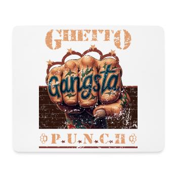 Ghetto Punch - Tapis de souris (format paysage) - blanc - Devant
