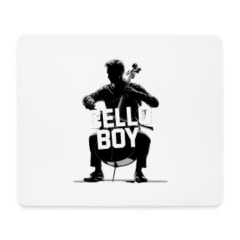 Cello Boy Cellist Silhouette - Mouse Pad (horizontal) - white - Front