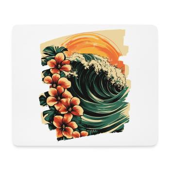 Plage d’Hawaï - Tapis de souris (format paysage) - blanc - Devant