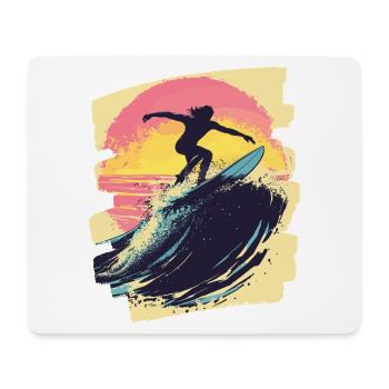 Surfeur Surf Planche de surf Surf - Tapis de souris (format paysage) - blanc - Devant