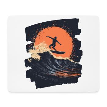 Surfeur Surf Planche de surf Surf - Tapis de souris (format paysage) - blanc - Devant