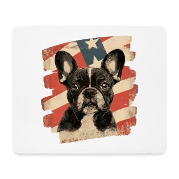Bouledogue français Frenchie - Tapis de souris (format paysage) - blanc - Devant