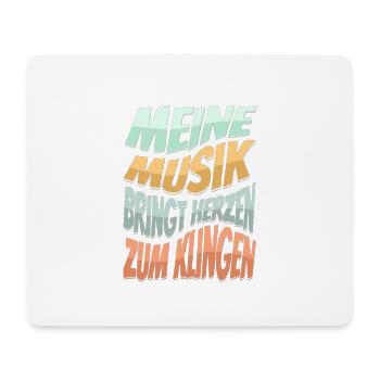 Meine Musik bringt Herzen zum Klingen Musiker - Mousepad (Querformat) - Weiß - Vorne