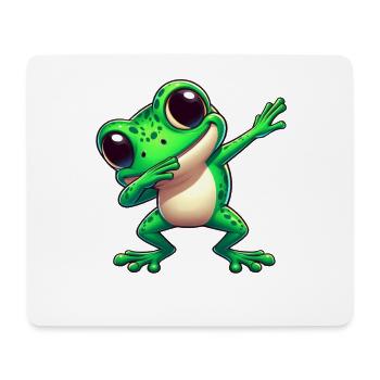 Cool Frog Dabbing Trendy Toad - Mouse Pad (horizontal) - white - Front
