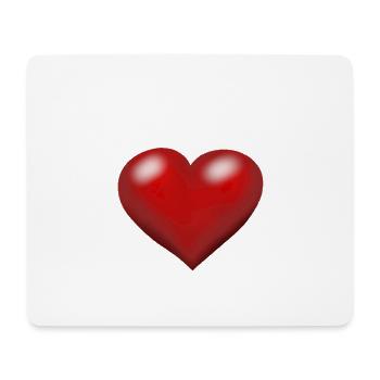 Herz Herzen Valentin Liebe Valentinstag - Mousepad (Querformat) - Weiß - Vorne