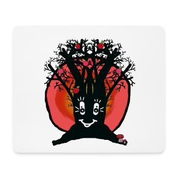 Sonnenuntergang Horizont Natur Apfelbaum Herbst - Mousepad (Querformat) - Weiß - Vorne