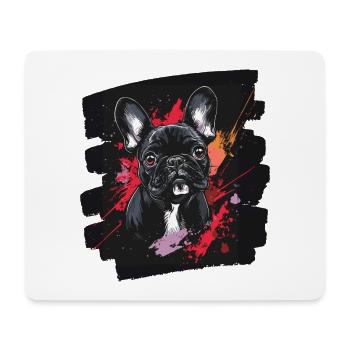 Frenchie Französische Bulldogge - Mousepad (Querformat) - Weiß - Vorne