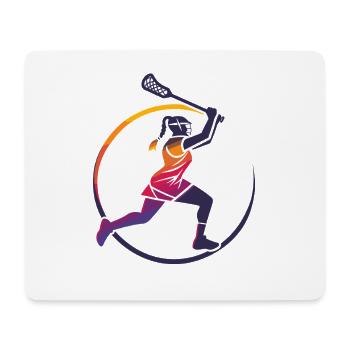 Lacrosse Woman - Mouse Pad (horizontal) - white - Front