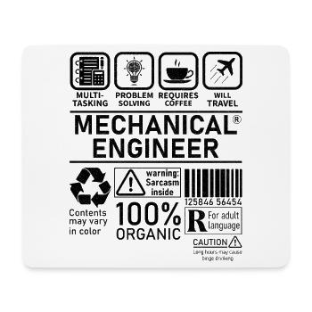 Mechanical Engineer multi tasking problem solving - Mouse Pad (horizontal) - white - Front
