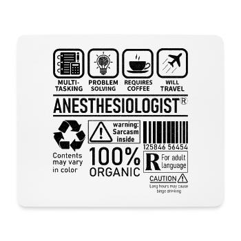 Anesthesiologist multi tasking problem solving - Mouse Pad (horizontal) - white - Front