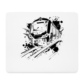 Eisenbahn Farbklecks - Mousepad (Querformat) - Weiß - Vorne