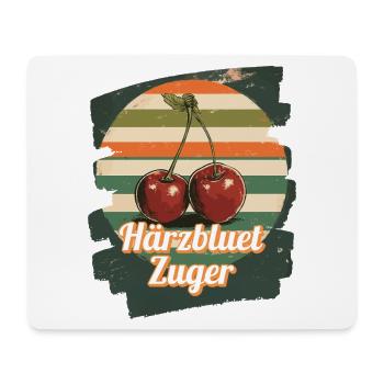 Härzbluetzuger Zuger Chriesi Cerises Canton Zoug - Tapis de souris (format paysage) - blanc - Devant