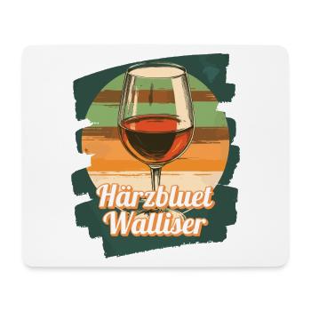 Härzbluetvalis, Valais wine, canton of Valais - Mouse Pad (horizontal) - white - Front