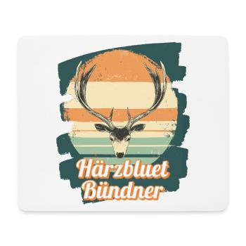 Härzbluetbündner Graubünden Switzerland - Mouse Pad (horizontal) - white - Front