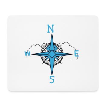 Clouds Sky Compass Direction - Mouse Pad (horizontal) - white - Front