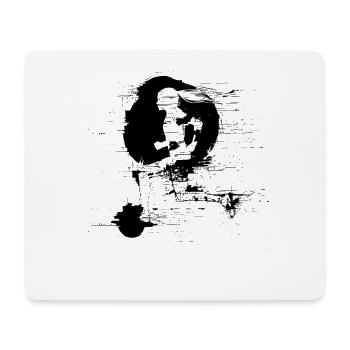 Grafik Läuferin - Mousepad (Querformat) - Weiß - Vorne